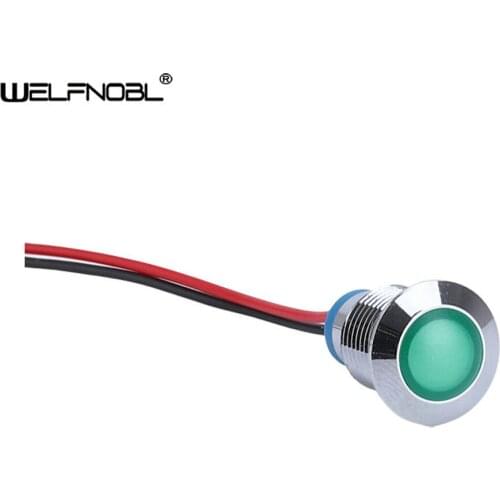 12mm Universal Metal LED Dash Panel Warning Pilot Light Indicator Lamp Car Truck Retro Motorbike