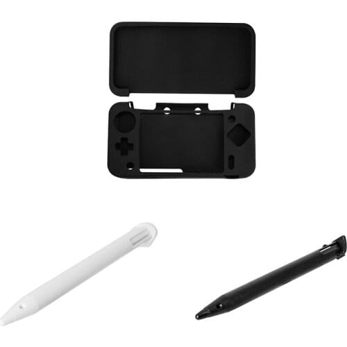 YTTL Soft Silicone Case Cover and 2pc touch pen For New 2DS LL Protective Cover Silicone Gel Sleeve Case For New 2DS LL/XL