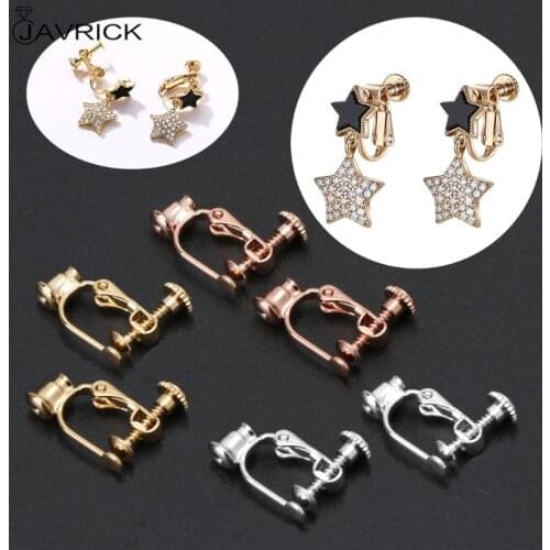 1 Pair DIY Earring Converters For No-pierced Ears Turn Any Stud Into A Clip-On