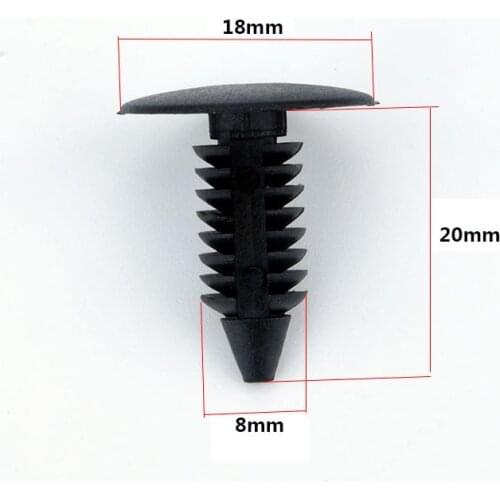 20/50Pcs Auto Fastener Fit 8mm Hole Nylon Car Clips Fender Bumper Shield Retainer Plastic Rivet for GM Ford Chrysler Automobile
