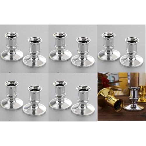 20pcs Plastic Tabletop Pillar Candle Base Electronic Taper Candle Stand Base Pedestal for Event Party Dinner Table