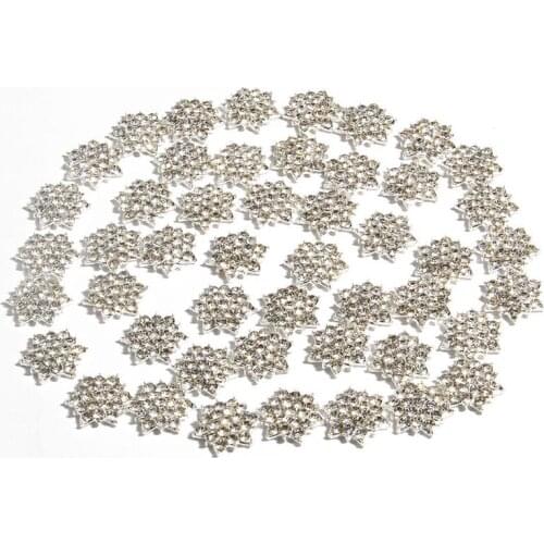 200PCS 18mm 0.7" Clear Shank Back Star Crystal Rhinestone Buttons for Sewing Shoe Cloth