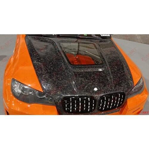 2008-2013 Z-ART X6 carbon engine bonnet for E71 X6 carbon fiber engine cover for E70 X5 carbon fiber engine hood