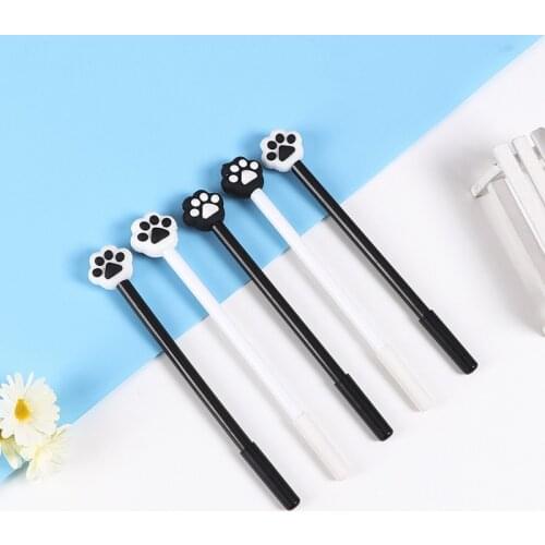 50PCS South Korea Stationery Creative Cartoon Ai Meng Claw Pen Students Black Office Gel Pens Kawaii School Supplies