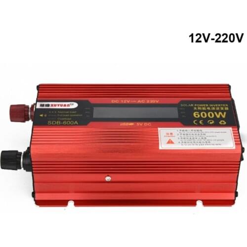 600 Car Inverter DC 12V/24V to AC 110V/220V Voltage Converter with LCD Display G8TE
