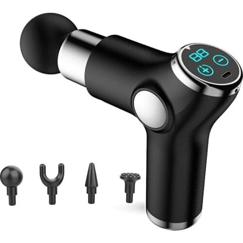 Fascia Gun Muscle Massage Machine Muscle Relaxation Machine Mini Fascia Gun Liquid Crystal Portable Fascia Gun