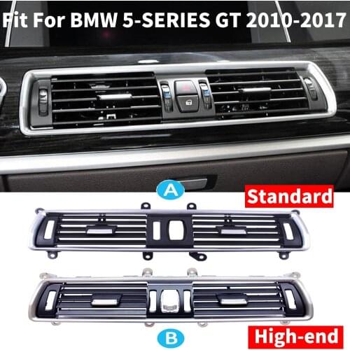 Car Center Console A/C Air Conditioner Chrome Interior Inner Outlet Vent Dash Panel Grille For BMW 5 Series GT 528 535 F07 10-17