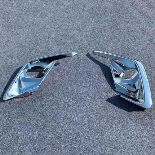 For Honda FIT 2020 2021 Car Front Fog Light Frame Foglight Lamp Ring Cover Trim Protector Sticker Exterior ABS Car Accessories