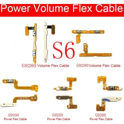 Volume & Power Side Button Flex Cable For Galaxy S6 S6 Edge Plus G920F G9200 G9250 G9280 On/off Power Volume Control Replacement