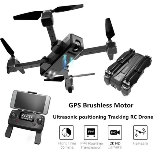 GPS Drone Brushless Ultrasonic Drone With Camera HD 2K Selfie Drone RC quadcopter RC Helicopter 2.4G 1.6Km 5G FPV Racing Drone