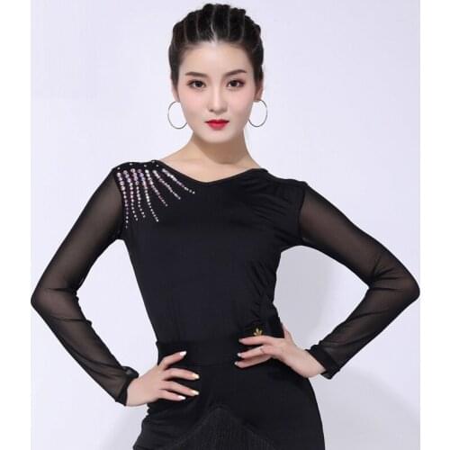 H2648 Women Latin Dance Tops Female Adult New Style Practice Clothing Ballroom Dance Performance Competition Fashion Costumes