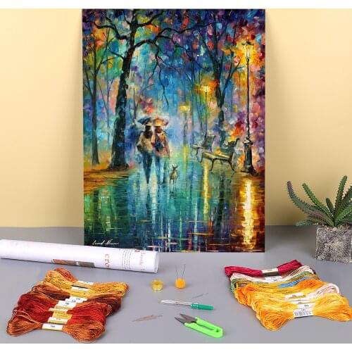 Little Friend Printed Canvas 11CT Cross Stitch Embroidery Patterns DMC Threads Painting Handicraft Handiwork Hobby Design