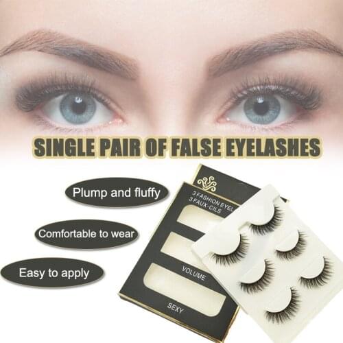 Faux Eyelashes Natural Look Wispy Extension Long Lashes False Eyelashes For Women Girls MA