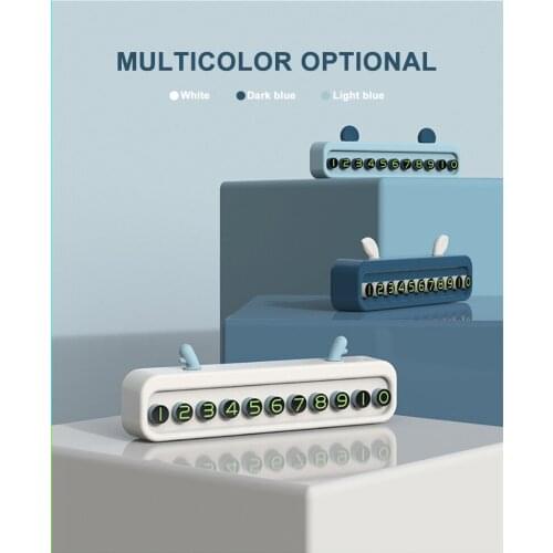 Car Temporary Parking Card 3D Cartoon Hidden Phone Number Plate Sticker Fashion Parking Stop Sign For Car Automobile Accessories