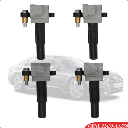 4pcs Top Quality Original Ignition Coil Auto Part For Subaru Forester Impreza WRX Legacy Outback H4 2.5L 22433-AA451 22433-AA550