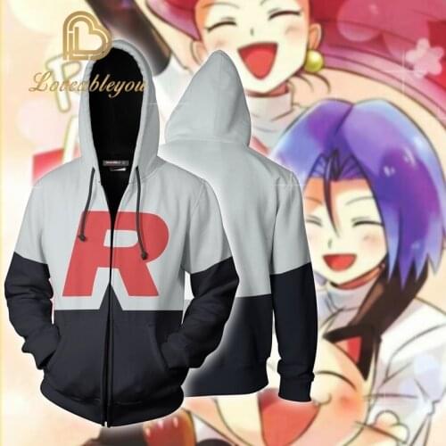 Team Cosplay Hoodies Cosplay Costume Men Women Zip-up Hoodies