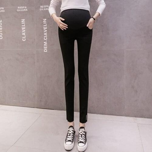 Pregnant womens leggings spring and autumn belly lifting pants pencil pants outer wear slim casual pants tide mom pants