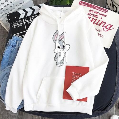 Kpop ullzang cute rabbit girls couple hip hop Harajuku Hoodie Fleece Candy Sweatshirt Hoodie Casual Pullover man or women Unisex