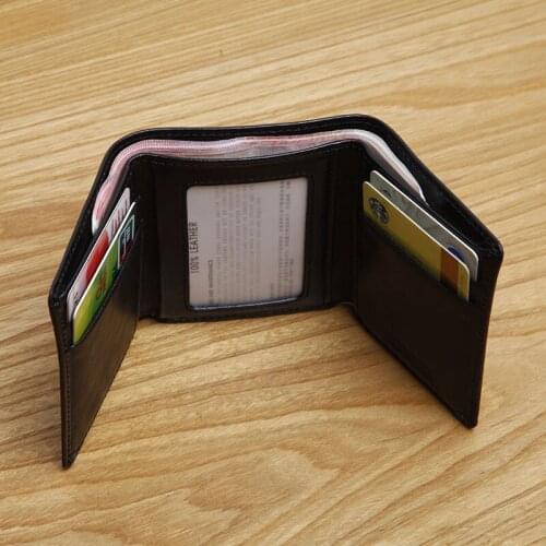 2021 Hot Mens Leather Small Wallet Italy Three Fold Mini Wallet