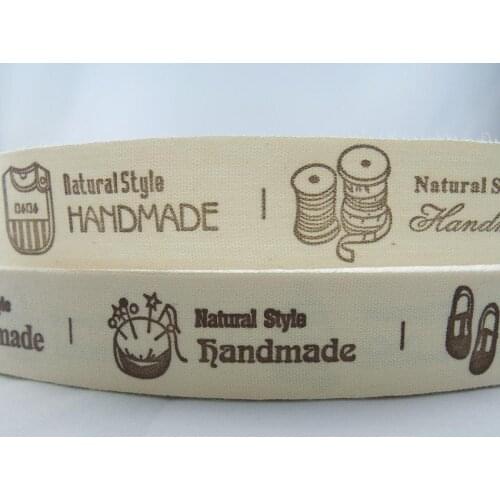NEW 6/8" 20mm Natural Style Cotton Ribbon Ruban Handmde Printed Ribbon Set DIY Zakka Sewing Tapes Lace Accessories X20