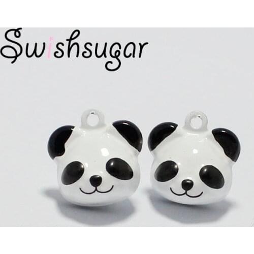 Cartoon Chinese Lucky Panda Bell Charms Pendant Fit Kids Children Pendant Jingle Bells Gifts Favors