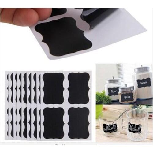 Repeated Blackboard Labels with White Liquid Chalk Kitchen Spice Jars Organizer Labels Rewritable Blackboard Pen Tool Gadgets