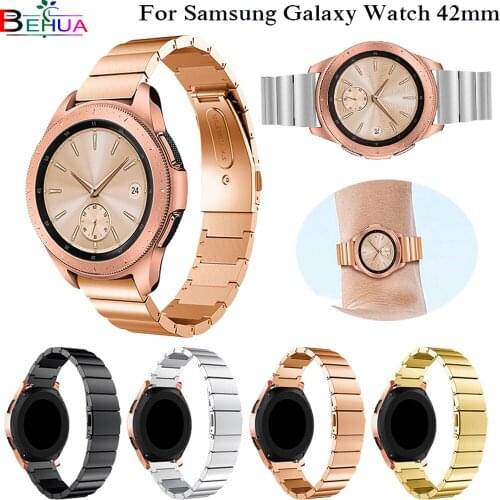 42mm watch strap band Replacement quality 316 Stainless Steel Bracelet wristband Watchband for Samsung Galaxy Watch 20mm SM-R810