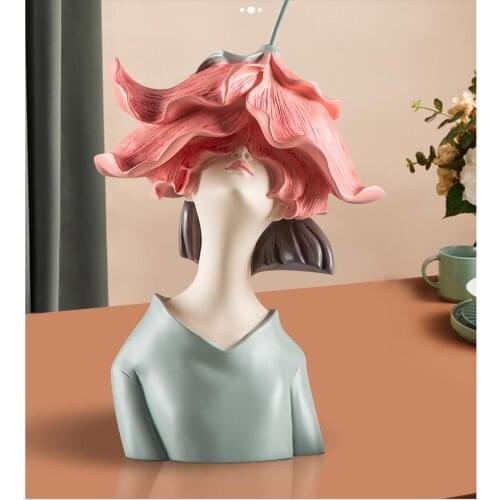 Nordic Flower Fairy Cute Girl Statues Resin Ornaments Home Livingroom Desk Figurines Crafts Coffee Table Accessories Decoration