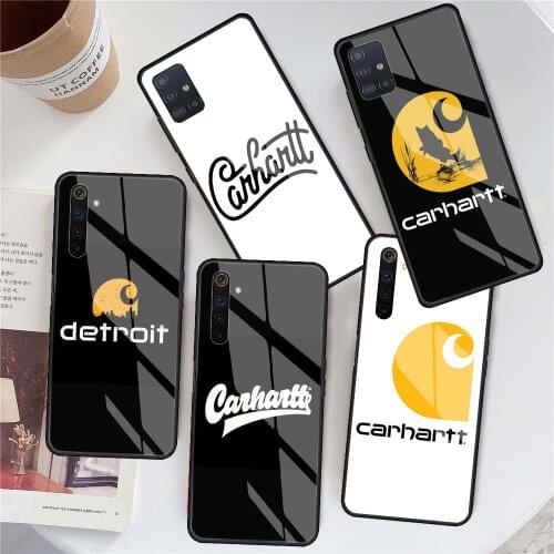 Famous brand carhartts Glass Phone Case For Samsung Galaxy A51 A50 A71 A70 A31 A21s A40 M31 M51 A41 A30 A10 A91 A52 A72 5G Cover
