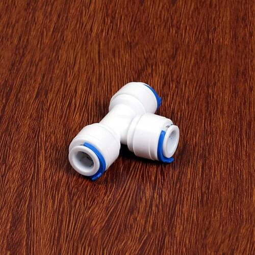 Fit 3/8" 9.52mm OD Tube Tee 3 Ways Food Grade POM Quick Fitting Connector For Aquarium RO Water Filter Reverse Osmosis System