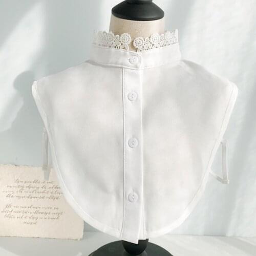 2021 Women Fake Collar Women Detachable Collars Fashion Solid Collared Shirt Woman Lapel Blouse Clothes Formal Dress Shirt