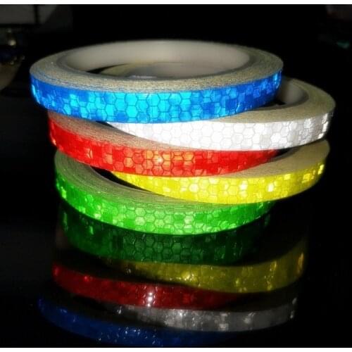 1PC 8 Meter Car Styling Reflective Tape DIY Stickers Automotive Motorcycle Bike Body Rim Wheel Stripe Tape Stickers Decorative