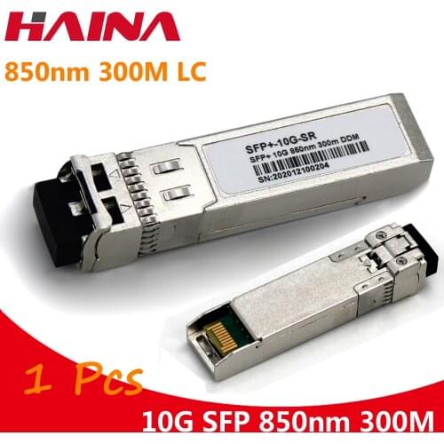 10Gb SFP+SR SFP transceiver module fiber sfp module SR 850nm MMF 300m DDM Duplex LC optical transceiver For Mikrotik