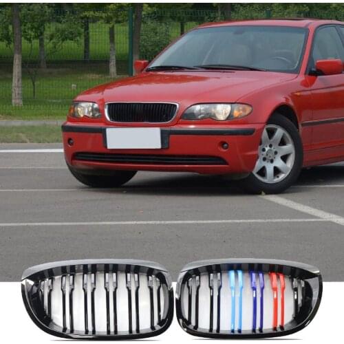 Compact 2Pcs Useful Front Bumper Grille Modified Parts 51137064318 51137064317 Brilliant Black Front Grille Professional