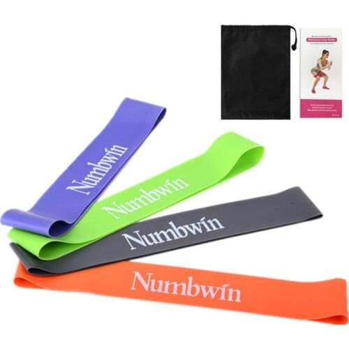 4pcs Resistance Band Latex Elastic Ring Suit Mens And Womens Fitness Stretching Resistance Yoga Belt Portable Equipment