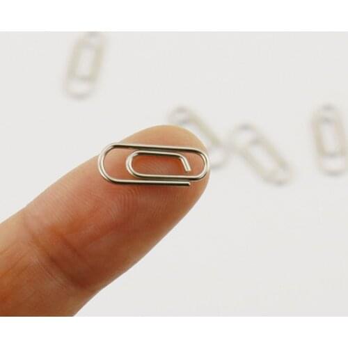 50Pcs/1Pack Mini Paper Clips Small Metal Paperclip 15mm Golden Plating Finish Bookmarks for Office School Stationery Supplies