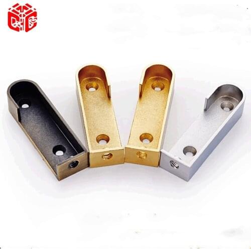 Zinc alloy wardrobe hanging rod clothing pipe bracket flange seat flat pipe seat clothing through pipe 16