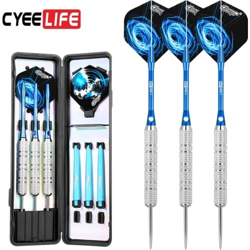 CyeeLife 3Pcs 18g/20g/22g/24g Professional Hard Dart Steel Tip Darts Barrel Dart Aluminum Shaft Darts Flights