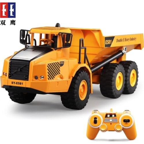 E581 big RC toy Dumper Tilting Cart remote Control Tip Lorry Auto Lift Engineer Container car Vehicle Toys gift brinquedos