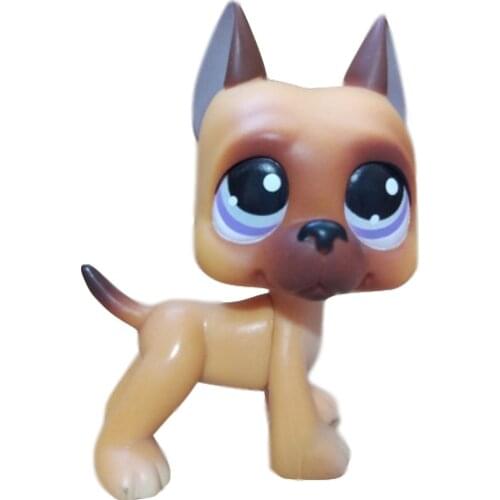 Rare Lps Pet Shop Toy Anime Figure Free Shipping White Shorthair Brown Great Dane Stand Action Model Toy for Children Gift
