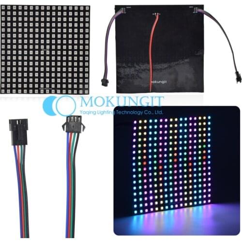 Flexible SK9822 Panel 8x32 16x16 5050 RGB SMD Full Color Pixel Display Panel Addressable Light 5V same as APA102