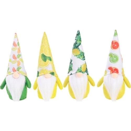 Summer Fruit Lemon Gnome Tomte Nisse Swedish Elf Home Farmhouse Kitchen Decor Shelf Tiered Tray Decorations