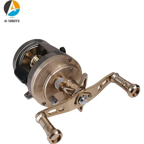 NEW High Speed Drum wheel 9+1BB Boat Fishing Reel Magnetic System Casting Round Fishing vessel Fishing Reel CNC Aluminum Spool