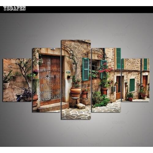 Op de muur HD print olieverf modulaire foto Scenery poster kind room decor woondecoratie 5 stks canvas art z167