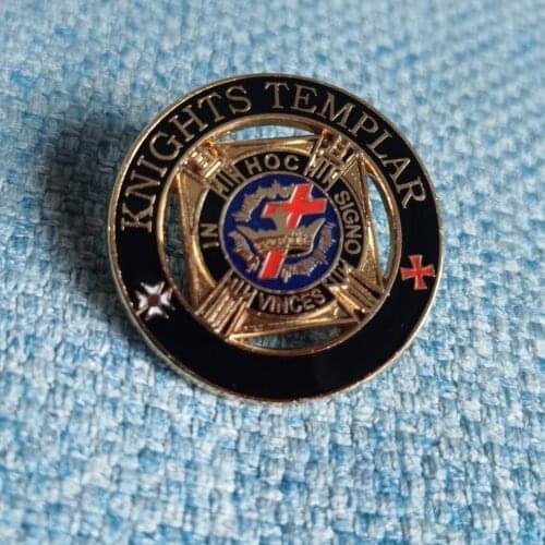 Wholesale 1.25" Diestruck enamel Delux Knight Templar large Lapel Pin Badge