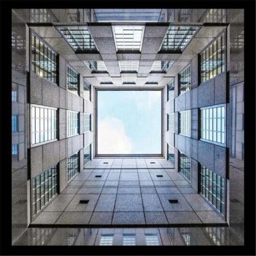 Beibehang Panel 3d Wallpaper Building Sky Ceiling Photography Background Modern Mural for Living Room Large Painting Home Decor