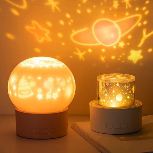 Portable Christmas Dynamic Projection Lamp with Bluetooth Speaker Rotating Stary Sky Projector Light LED Night Light Subwoofer