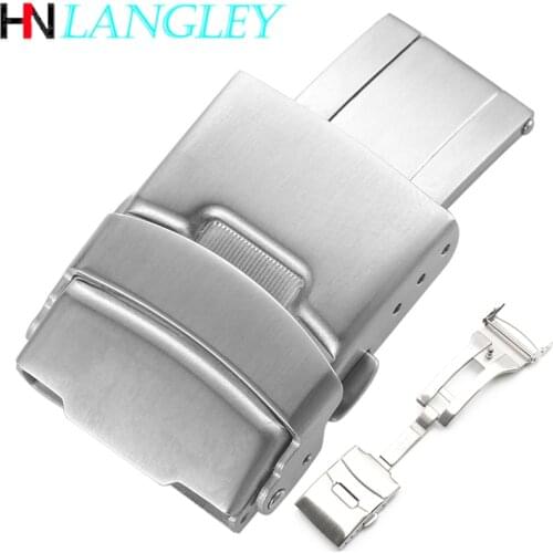 Stainless Steel Watch Band Buckle Diving Style 18mm 20mm 22mm 24mm Folding Buckle for Seiko for Citizen Watch Steap Buckle