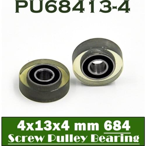 PU 684 Polyurethane Covered Bearing 4x13x4 mm ( 4 Pcs ) Shaft 4mm PU68413-4 Urethane Cover PU684 Bearings
