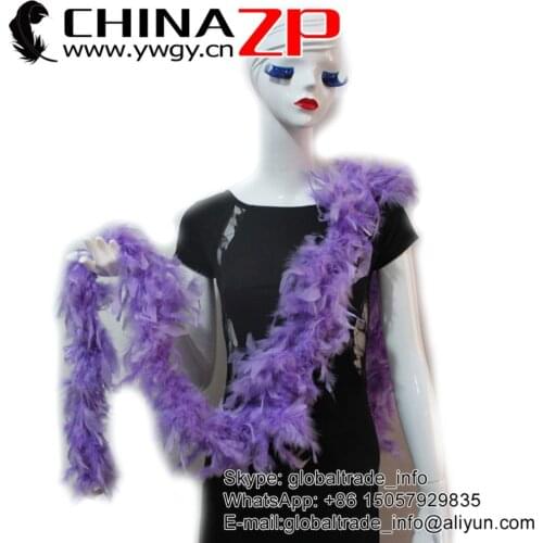 Leading Supplier CHINAZP Factory 2yard/lot 40g Dyed Black Turkey Feather Chandelle Boa Scarf